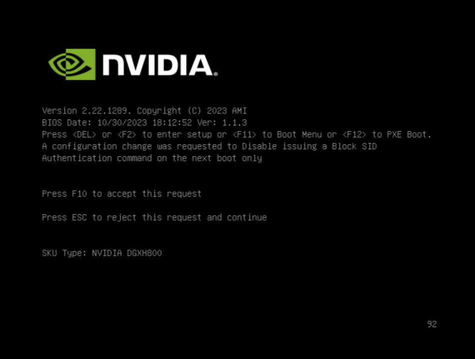 NVIDIA Enterprise Support Portal | Preventing the BIOS from Sending ...