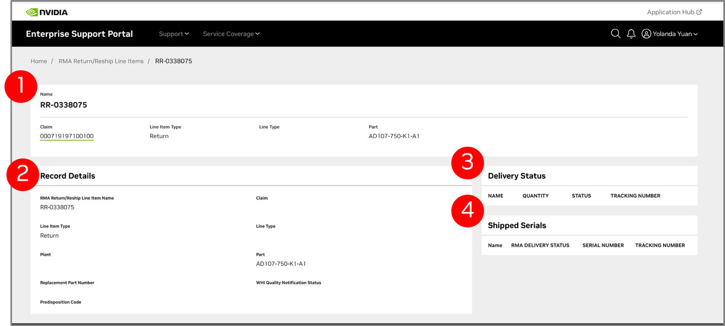 NVIDIA Enterprise Support Portal | RMA Portal User Guide