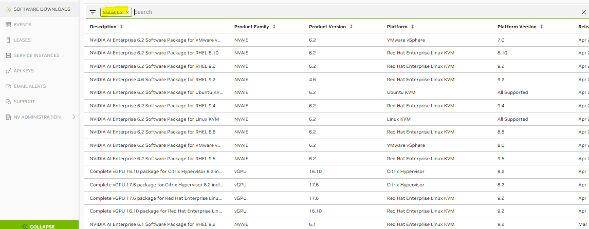 NVIDIA Enterprise Support Portal | Locating and Downloading AI ...