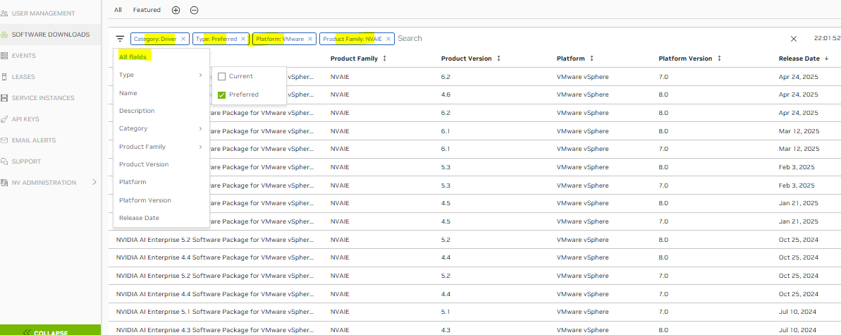 NVIDIA Enterprise Support Portal | Locating and Downloading AI ...