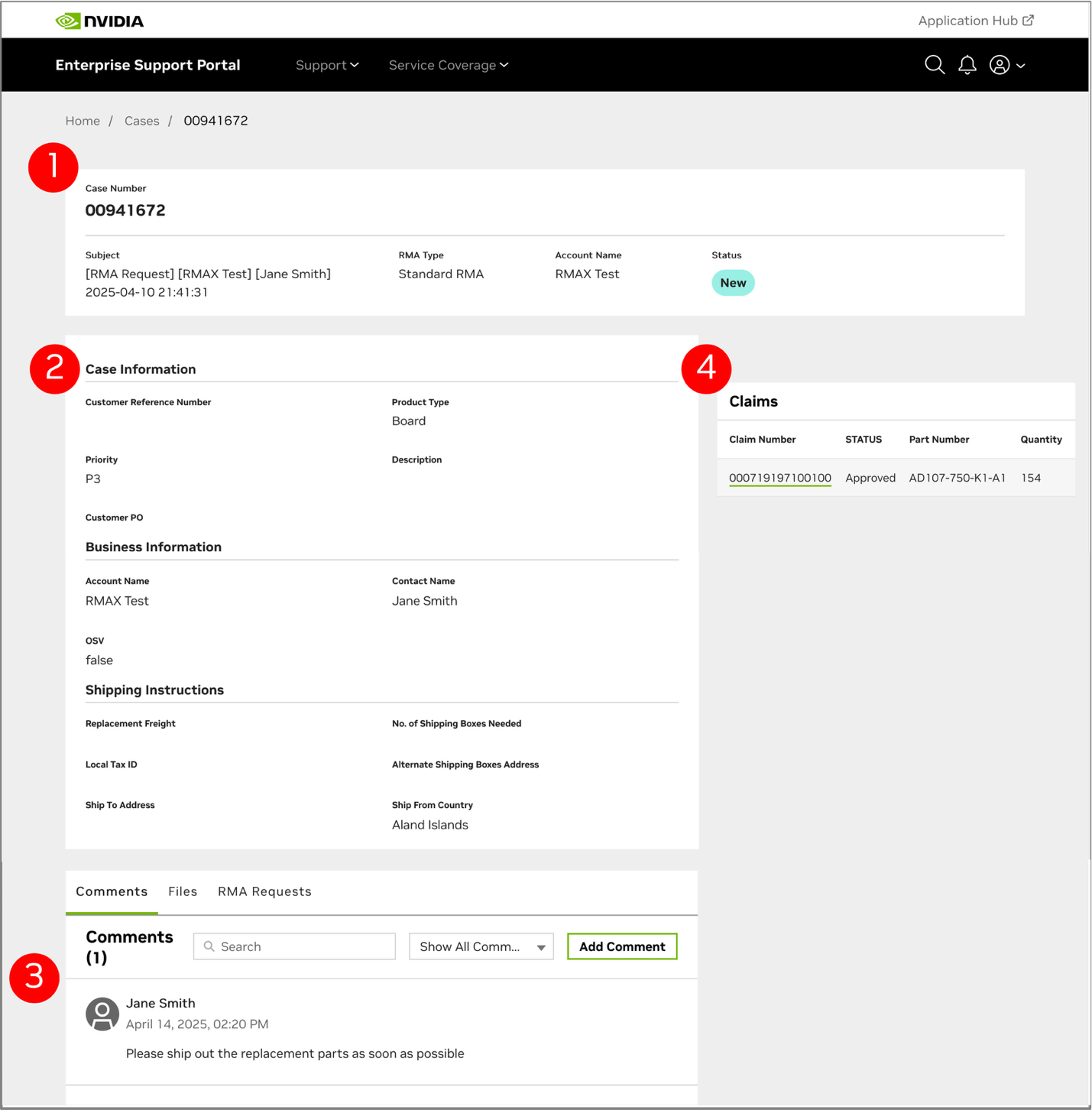 NVIDIA Enterprise Support Portal | RMA Portal User Guide
