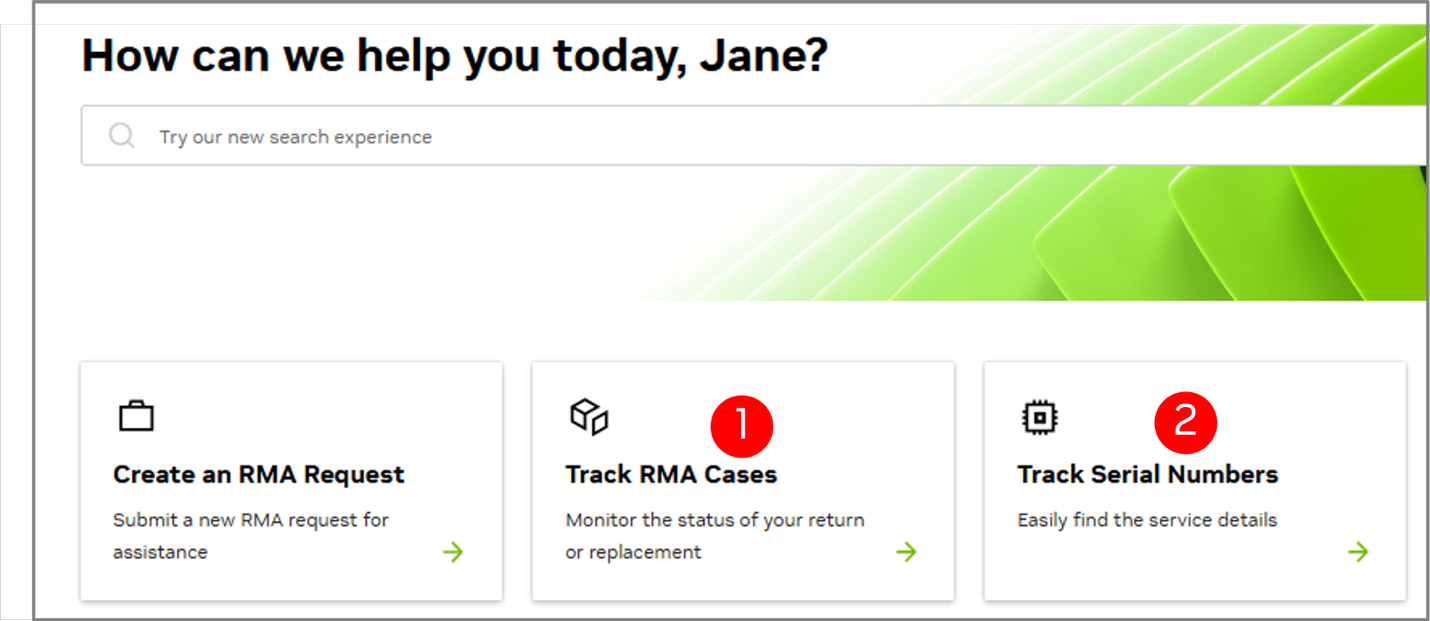 NVIDIA Enterprise Support Portal | RMA Portal User Guide