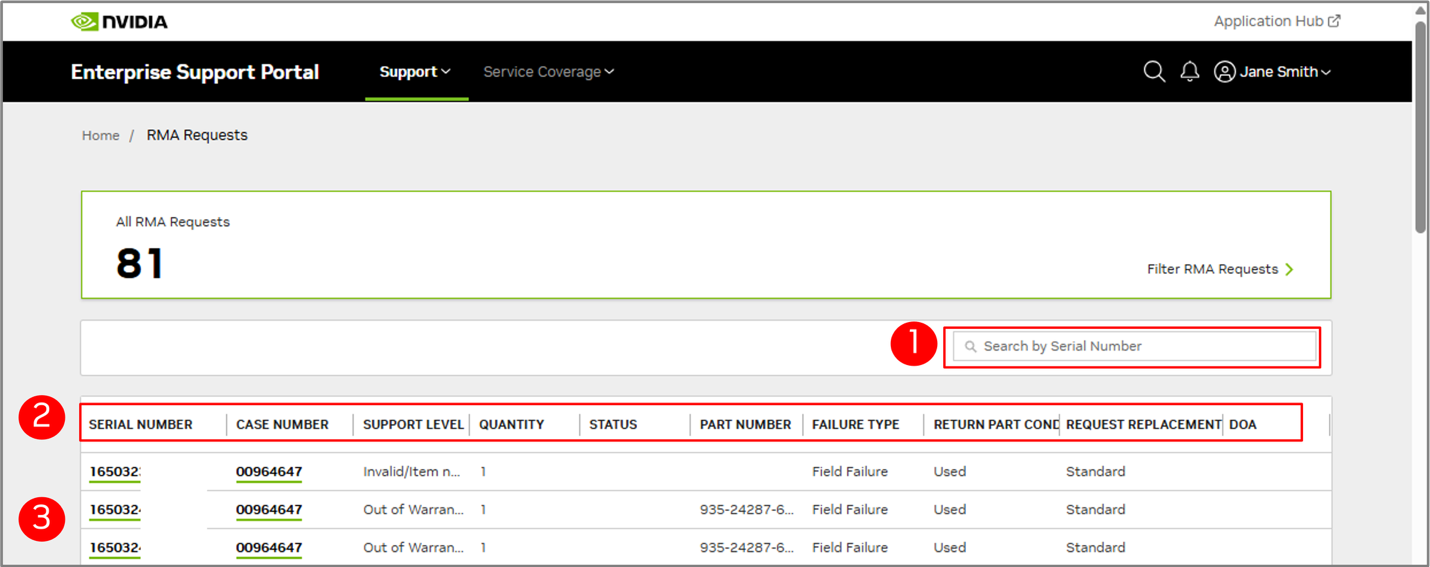 NVIDIA Enterprise Support Portal | RMA Portal User Guide