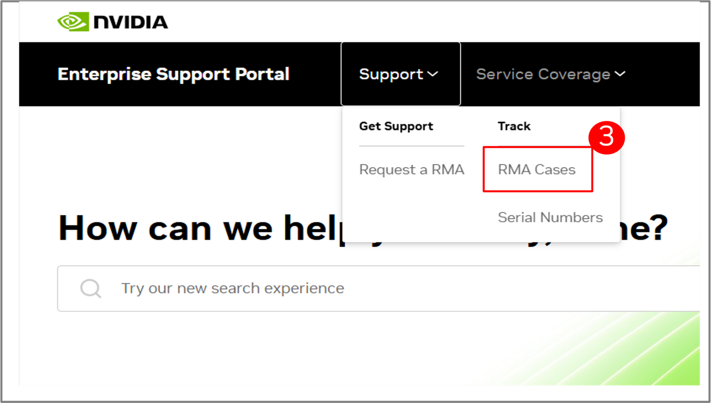 NVIDIA Enterprise Support Portal | RMA Portal User Guide